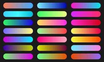 Modern color pallete. Popular Colors. Color Chart. Vector Eps 10. Gradient futuristic colors samples.