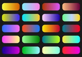 Modern color pallete. Popular Colors. Color Chart. Vector Eps 10. Gradient futuristic colors samples.