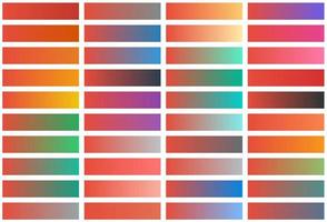 Modern color pallete. Popular Colors. Color Chart. Vector Eps 10. Gradient futuristic colors samples.