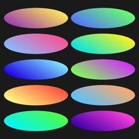 Modern color pallete. Popular Colors. Color Chart. Vector Eps 10. Gradient futuristic colors samples.