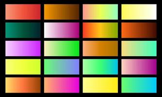 Modern color pallete. Popular Colors. Color Chart. Vector Eps 10. Gradient futuristic colors samples.