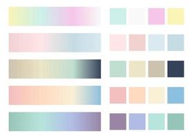 Modern color pallete. Popular Colors. Color Chart. Vector Eps 10. Gradient futuristic colors samples.