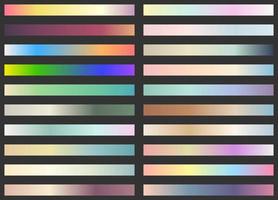 Modern color pallete. Popular Colors. Color Chart. Vector Eps 10. Gradient futuristic colors samples.