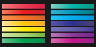 Modern color pallete. Popular Colors. Color Chart. Vector Eps 10. Gradient futuristic colors samples.