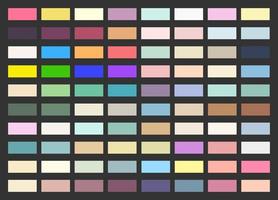 Modern color pallete. Popular Colors. Color Chart. Vector Eps 10. Gradient futuristic colors samples.