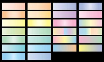 Modern color pallete. Popular Colors. Color Chart. Vector Eps 10. Gradient futuristic colors samples.