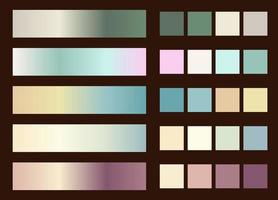 Modern color pallete. Popular Colors. Color Chart. Vector Eps 10. Gradient futuristic colors samples.