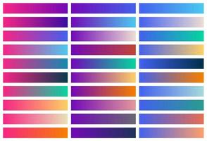 Modern color pallete. Popular Colors. Color Chart. Vector Eps 10. Gradient futuristic colors samples.