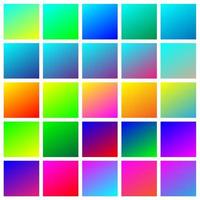 Modern color pallete. Popular Colors. Color Chart. Vector Eps 10. Gradient futuristic colors samples.