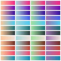 Modern color pallete. Popular Colors. Color Chart. Vector Eps 10. Gradient futuristic colors samples.