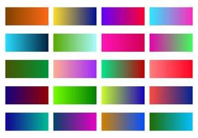 Modern color pallete. Popular Colors. Color Chart. Vector Eps 10. Gradient futuristic colors samples.