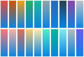 Modern color pallete. Popular Colors. Color Chart. Vector Eps 10. Gradient futuristic colors samples.