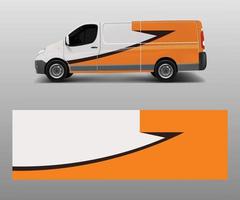 Graphic abstract wave designs for wrap vehicle, race car, branding car. Pick up truck and cargo van car wrap design vector. vector