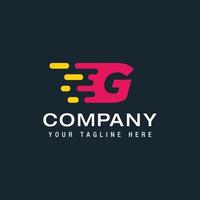 Letter G with Delivery service logo, Fast Speed, Moving and Quick, Digital and Technology for your Corporate identity vector