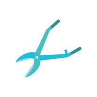 vector flat design colored construction pliers handle illustration blue on white background