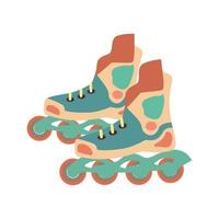 roller shoes flat vector illustration isolate on a white background