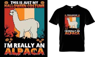 soy realmente un gráfico de diseño de camiseta de alpaca vector