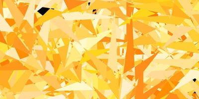 textura de vector naranja oscuro con estilo triangular.