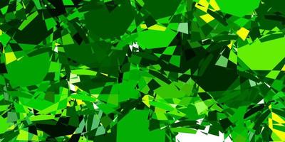 Light Green, Yellow vector texture with random triangles.