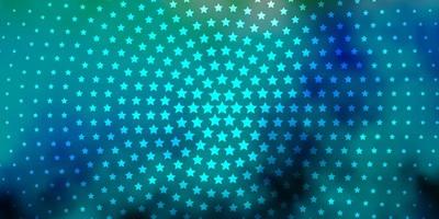 Light Blue, Green vector background with colorful stars.