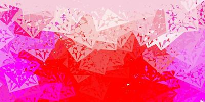 Fondo de vector rosa claro, rojo con triángulos.