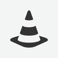 icono de cono de seguridad de tráfico. símbolo de icono de cono de carretera de tráfico. vector