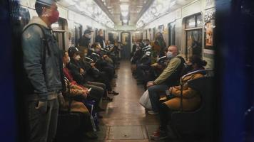 A ride on the subway during a pandemic video