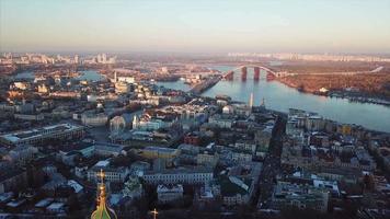 Aerial view of the Ukrainian capital city of Kyiv video