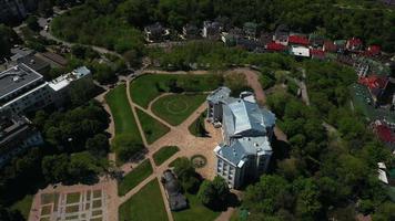 Aerial view of capital city of Kyiv, Ukraine at Mykhailiv Square video