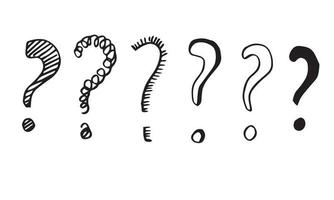 Image of question mark icon on white background. vector