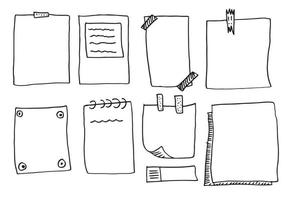 Set of doodle frames and different elements for concept design. vector