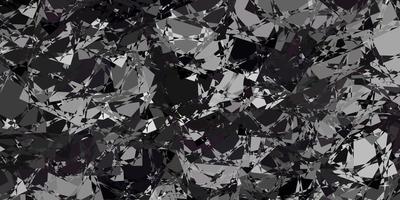 Dark Gray vector background with polygonal forms.