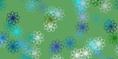 Light Blue, Green vector natural layout with flowers.