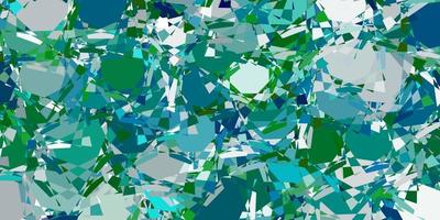 Light Blue, Green vector background with triangles.