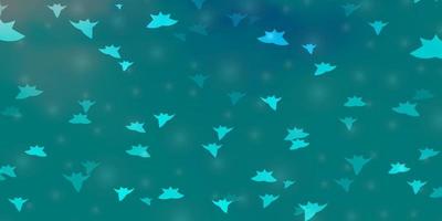 Light BLUE vector background with small and big stars.