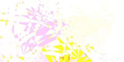 Light Pink, Yellow vector texture with random triangles.