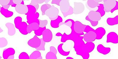 Light purple, pink vector pattern with abstract shapes.