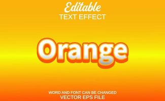 orange text effect vector