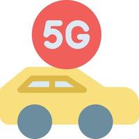 5G car  vector illustration on a background.Premium quality symbols.vector icons for concept and graphic design.