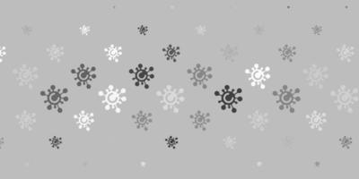 Light Gray vector texture with disease symbols.