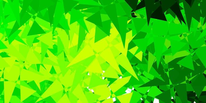 Light Green, Yellow vector texture with random triangles.