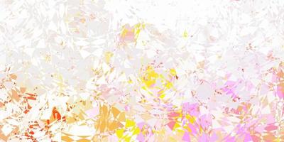 Light pink, yellow vector backdrop with triangles, lines.