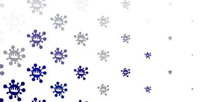 Light gray vector background with covid-19 symbols.