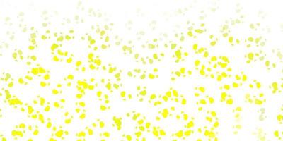 Light green, yellow vector pattern with abstract shapes.