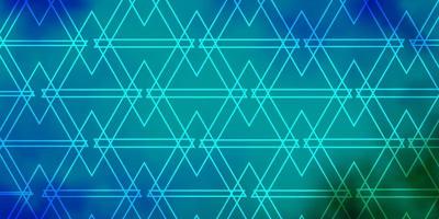 Light Blue, Green vector backdrop with lines, triangles.