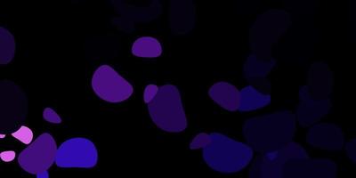 Dark purple vector texture with memphis shapes.