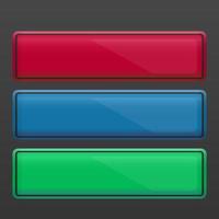 A set of rounded rectangular buttons for a website with a frame.