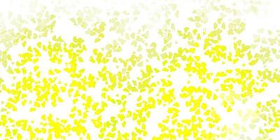 Light green, yellow vector pattern with abstract shapes.