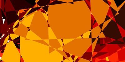 Dark Orange vector background with polygonal forms.