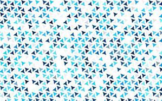 Light BLUE vector seamless template with crystals, triangles.